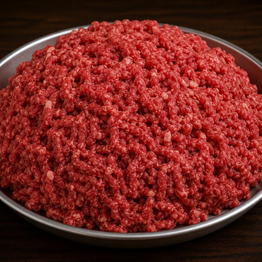 Freshly ground halal beef