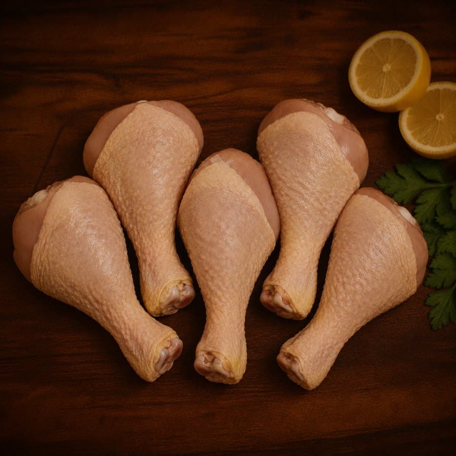 Fresh halal chicken drumsticks