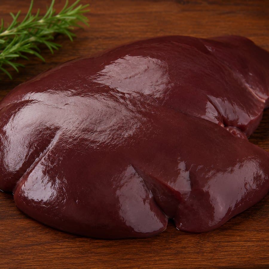 Fresh halal lamb liver, whole